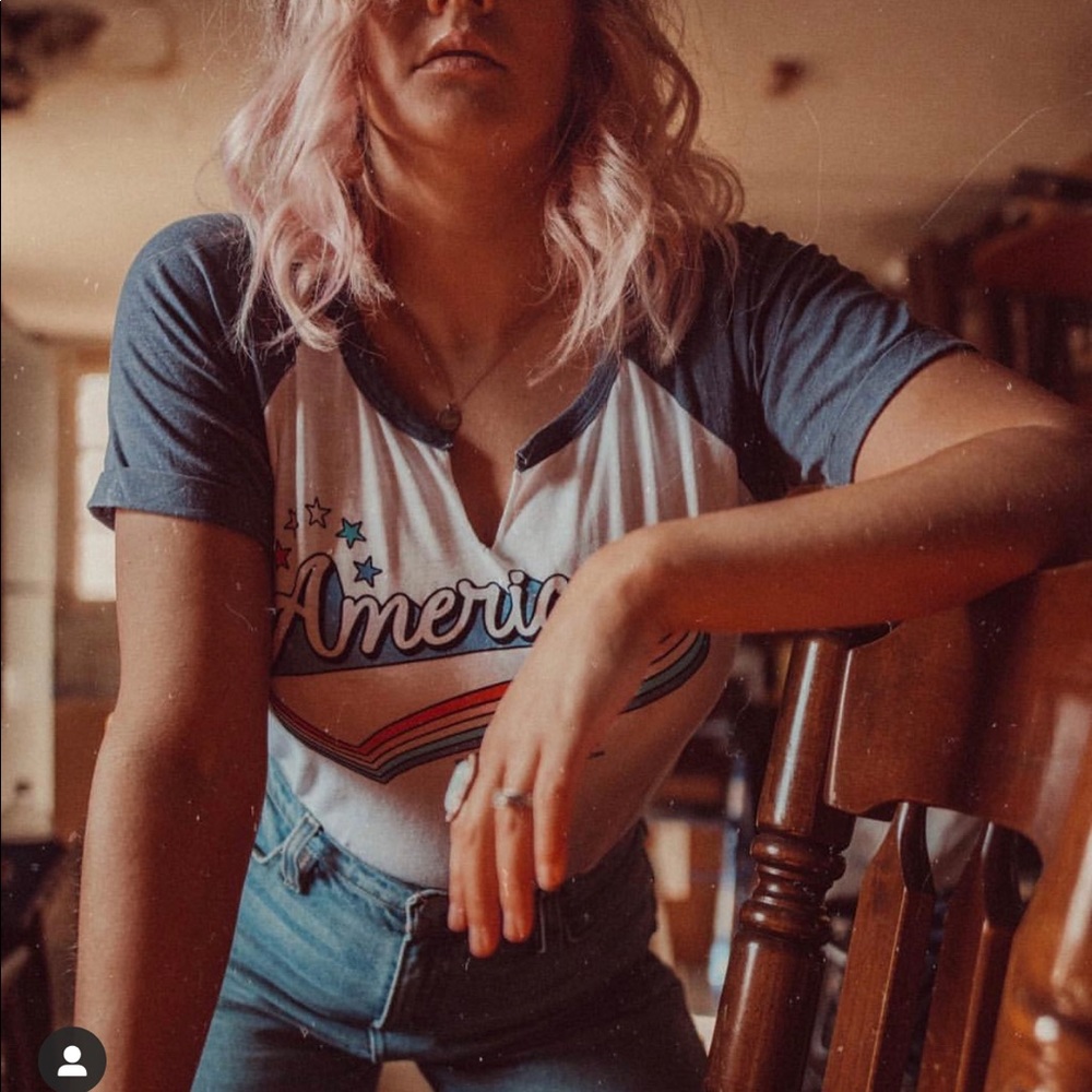 Retro tee. White crow brand super soft